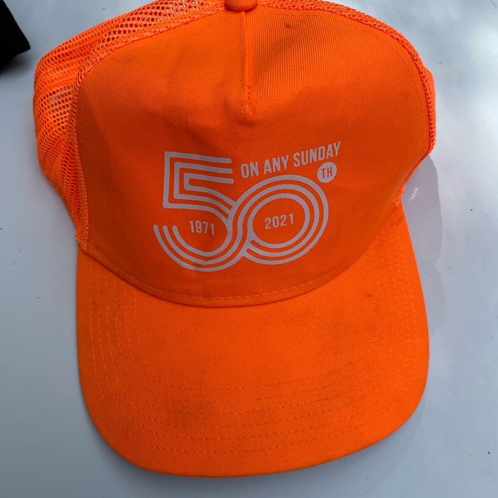 2021 Biltwell / On any Sunday 50th Anniversary Flo-orange Hat